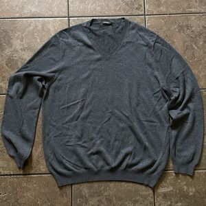 J.McLaughlin Men's V-Neck Sweater Men's Size L Charcoal